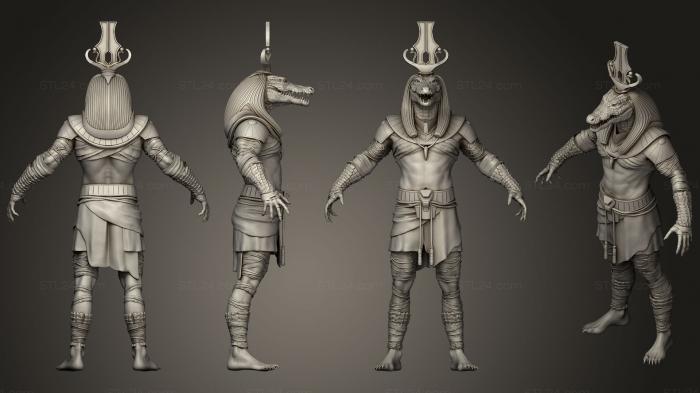 Figurines heroes, monsters and demons (Sobek, STKM_1199) 3D models for cnc